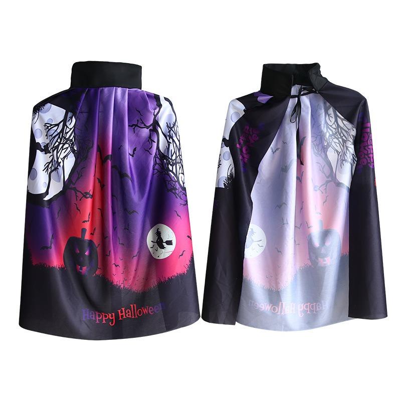 Halloween cape, makeup costume props, digitally printed pumpkin cape, ghost pattern, grim reaper cape, cape