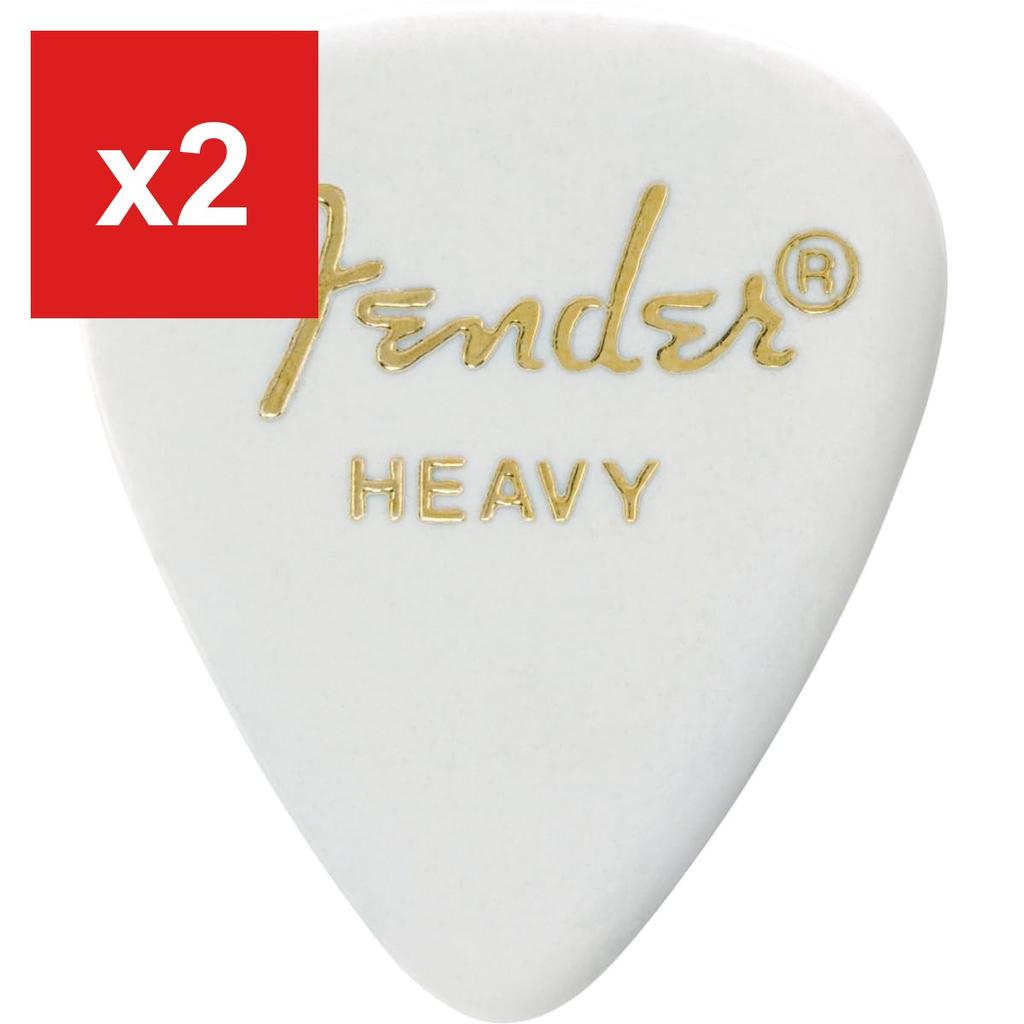 Guitar Picks Fender 351 Pick Pack, White Heavy, 12-Pack