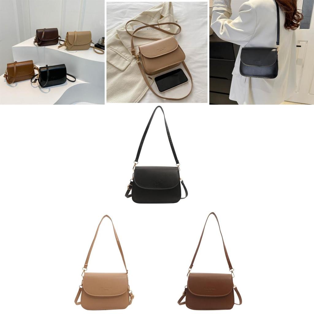 High-end Street Style Pu Small Square Shoulder Bag Women's Fashion Ins New Trend Crossbody Bag Black