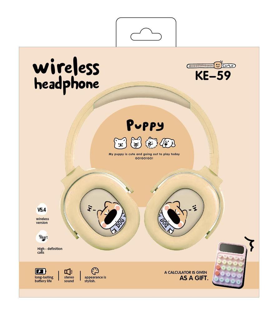KE59 Cross New Over-Ear Bluetooth Stereo Headset - Fresh Simple Style for Computer