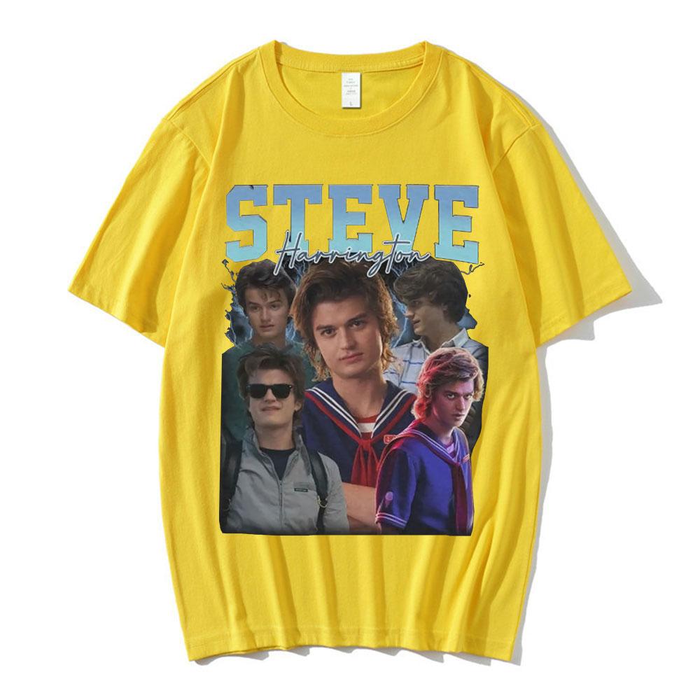 Steve Harrington Tshirts Unisexs Graphics Print Tshirt Unisex Short Sleeve Oversize Pure Cotton T Shirt Harajuku Streetwear Tops