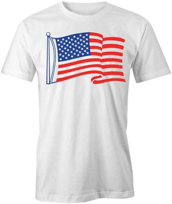 AMERICAN FLAG TShirt Tee Short-Sleeved Cotton CLOTHING PATRIOTIC S1WCB011