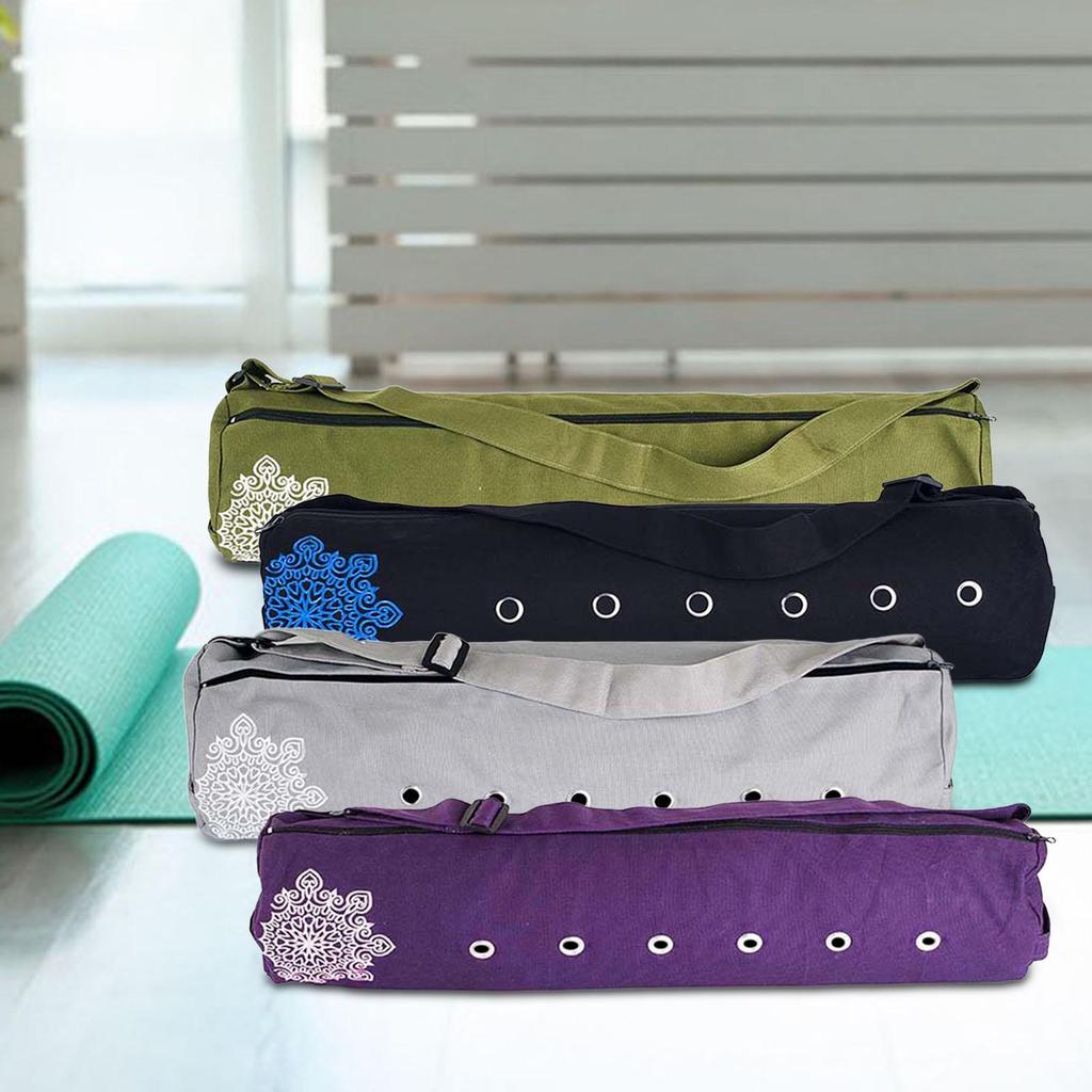 Yoga Mat Bag Sports Gym Bag with Adjustable Shoulder Strap Lightweight Breathable Nonslip Mat Holder Canvas Yoga Mat Carrier