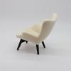 1 Piece 1/12 Dollhouse Mini Plush Sofa Chair Side Table Furniture Model For Doll House Decor Simulation Single Person Sofa