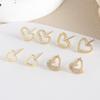 Luxury-luxurious Style Heart-shaped Earrings, Mini Earrings, Fashionable, Niche, Versatile, High-end Ear Jewelry for Women
