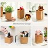 High-Quality Washable Kraft Paper Storage Bag-Classic Beige,Collapsible Organizer for Makeup Brushes,Cosmetics,Kitchen Essential
