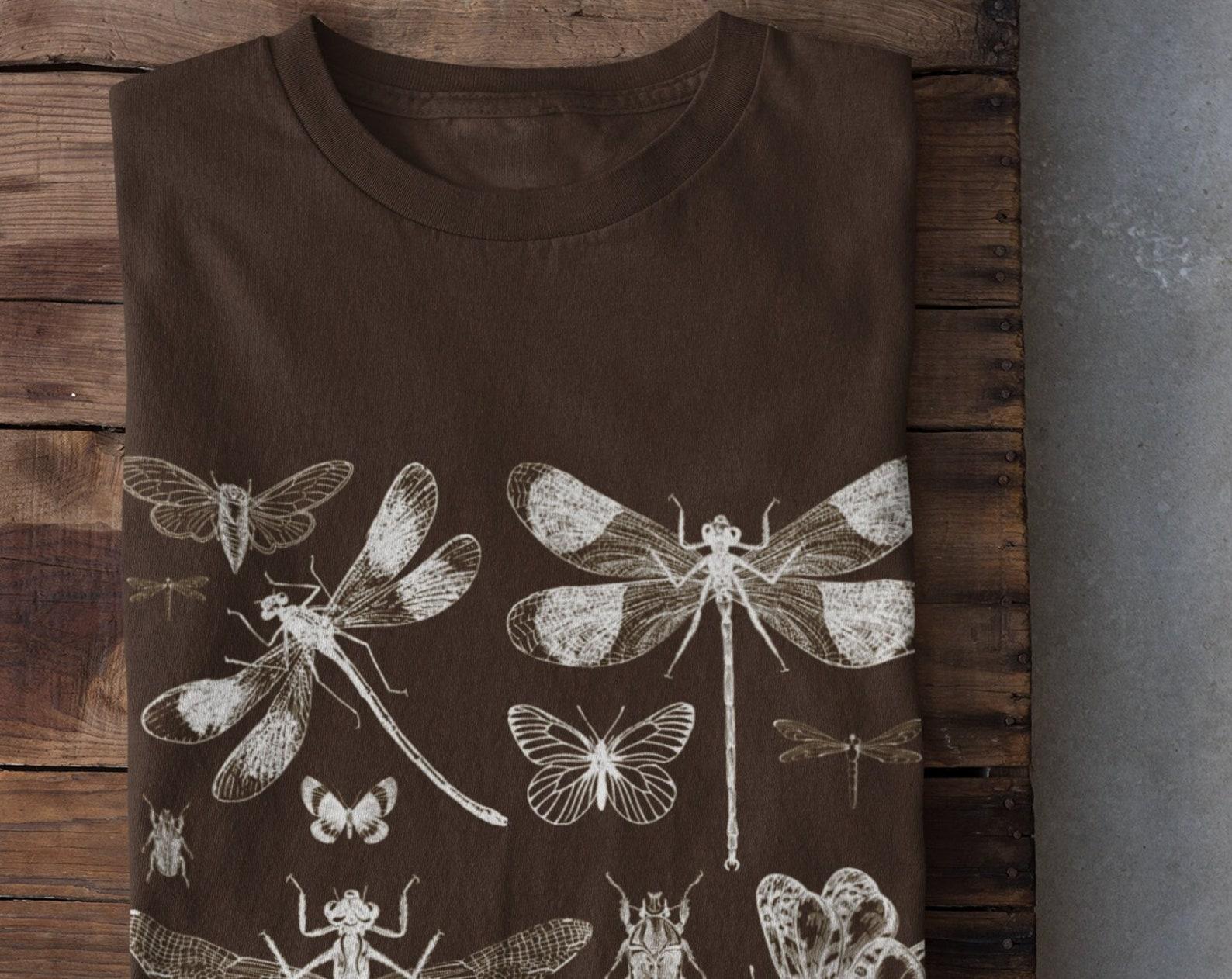 Cottagecore Dragonfly Tshirt, Goblincore Clothing, Fairy Grunge Clothing, Grunge Fairycore, Alt clothing, Light Cottagecore, Grunge Tee S
