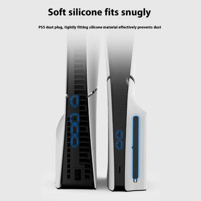 8Pcs/Set Side Anti-Dust Mesh Pvc+Silicone Dustproof Net With Dust Plugs For Ps 5 Slim Disc Digital Edition For Ps5 Slim Console