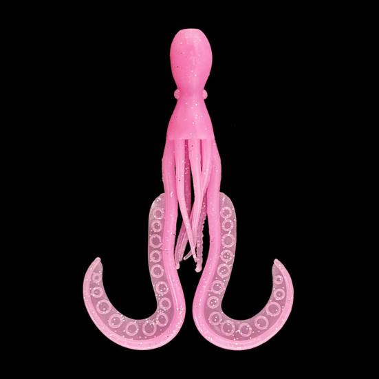 10Pcs 11CM/4.2G Luminous Soft Octopus Bait Colorful TPE Glow-in-the-dark Realistic Bionic Artificial Squid Lure Saltwater Freshwater Trolling