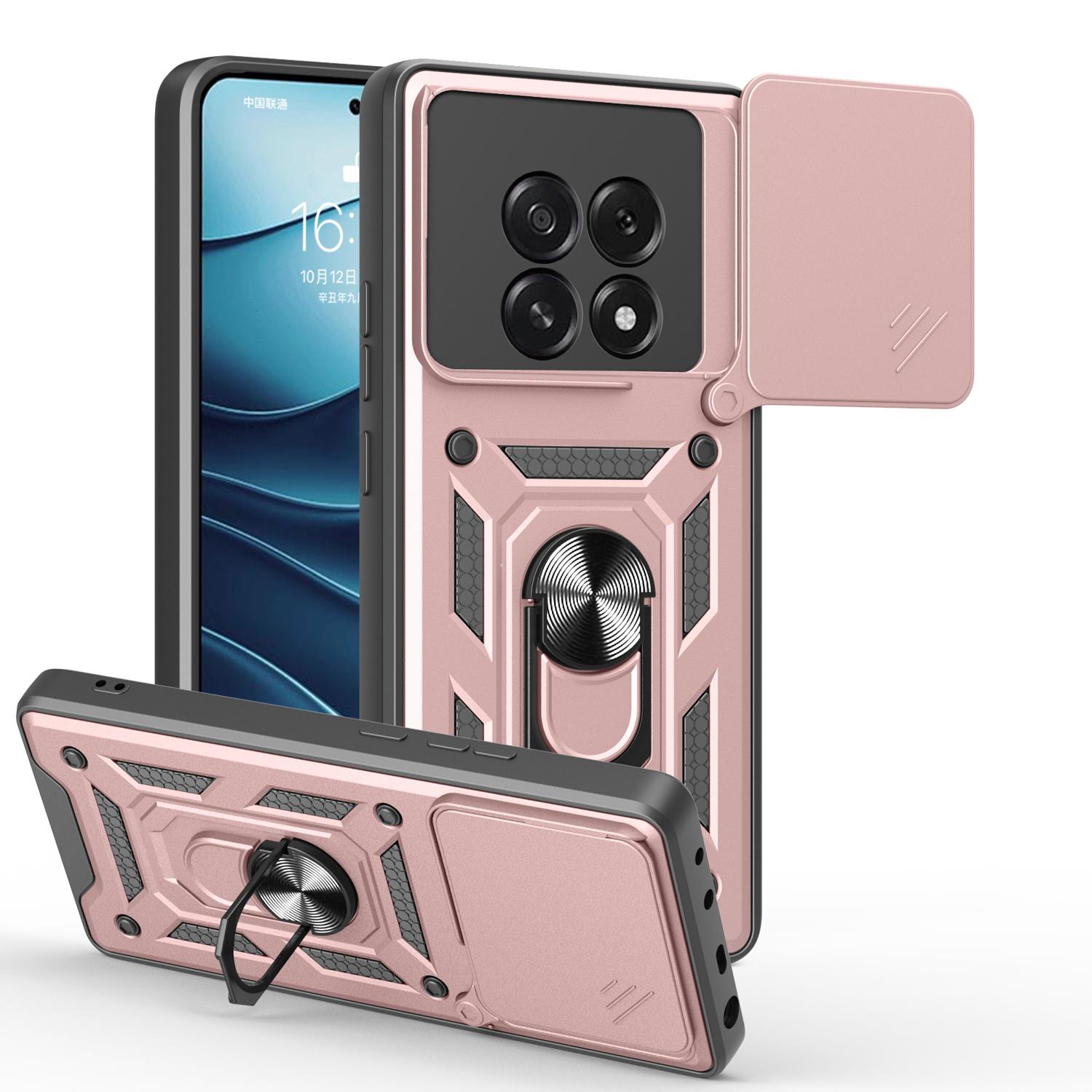 

Funda for OPPO A5 5G / for OPPO F29 5G Case Slide Camera Lens Ring Stand Holder Shockproof Phone Cover Capa Oppo F29 розового золота