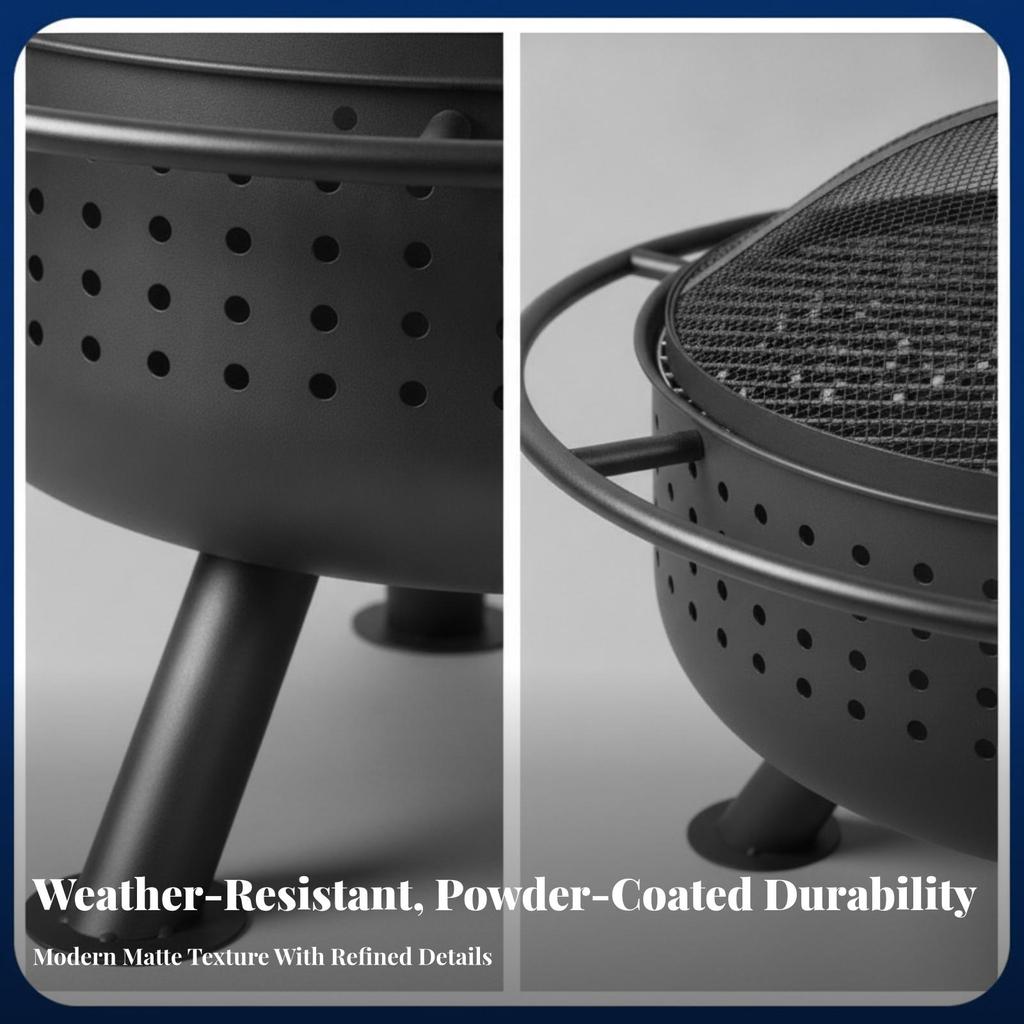 Bio-Mass Fire Bowl Grill Outdoor with Round