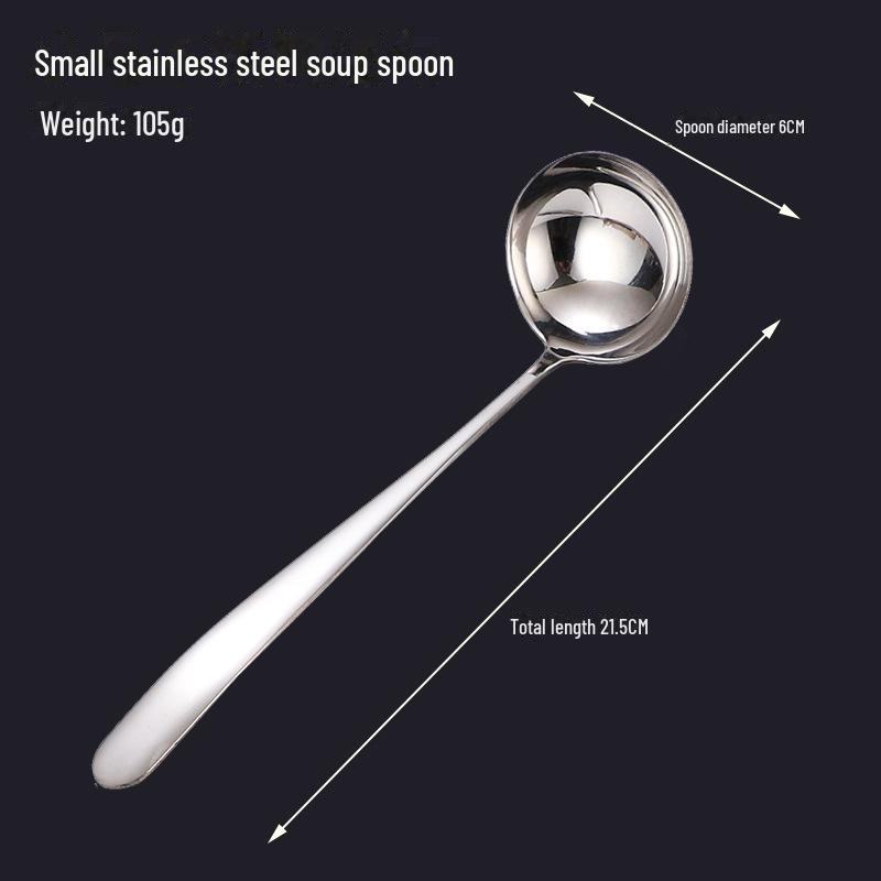 Stainless Steel Long-Handle Large Soup Spoon and Colander