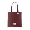 HEART STRIPE ECO BAG RED