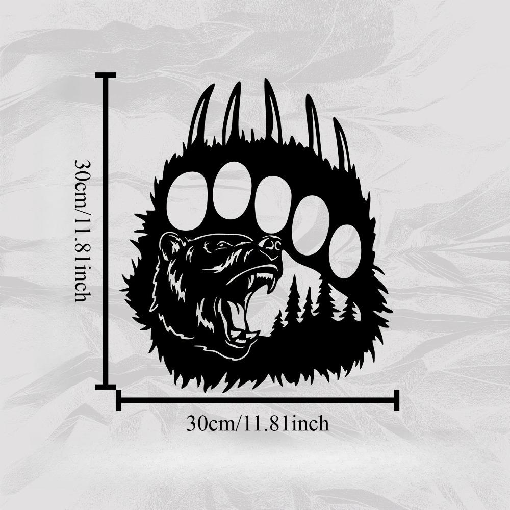 

Metal Bear Claw Head Wall Art, Outdoor Weather Resistant Sculpture, Cabin Nature Wildlife Decor, Halloween Gift for Enthusiasts 1pc 12in