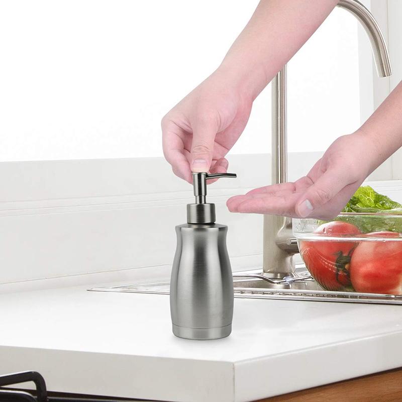 Brushed Stainless Steel Countertop Soap Dispenser Rust And Leak Resistant Hand Soap Pump For Kitchen Countertops And Bathroom