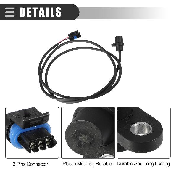 Motoforti Hall Effect Speed Sensor,for Polaris ATV MAGNUM 325 330 500 2x4 4x4 2000-2006, ABS, Black