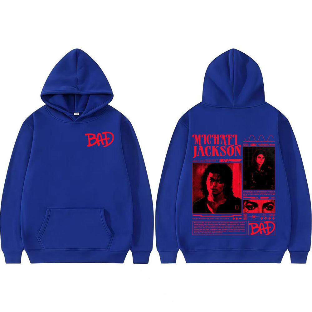 Michael Jackson King of Pop Bad Era Tour Sweatshirts Men Women Harajuku Hip Hop Punk Hoodies Casual Hoodie