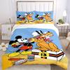 3pcs Mickey Mouse & Pluto Flea Powder Design Quilt Cover Set - Soft and Cozy Bedroom, Guest Room and Dorm Decorative Bedding 3-Piece Set 1 Quilt