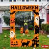Buon Halloween Banner Telaio Photo Booth Vuoto Zucca Fantasma Pipistrello Ragno Decorazione Festa Interno Esterno Giardino Sfondo Materiale
