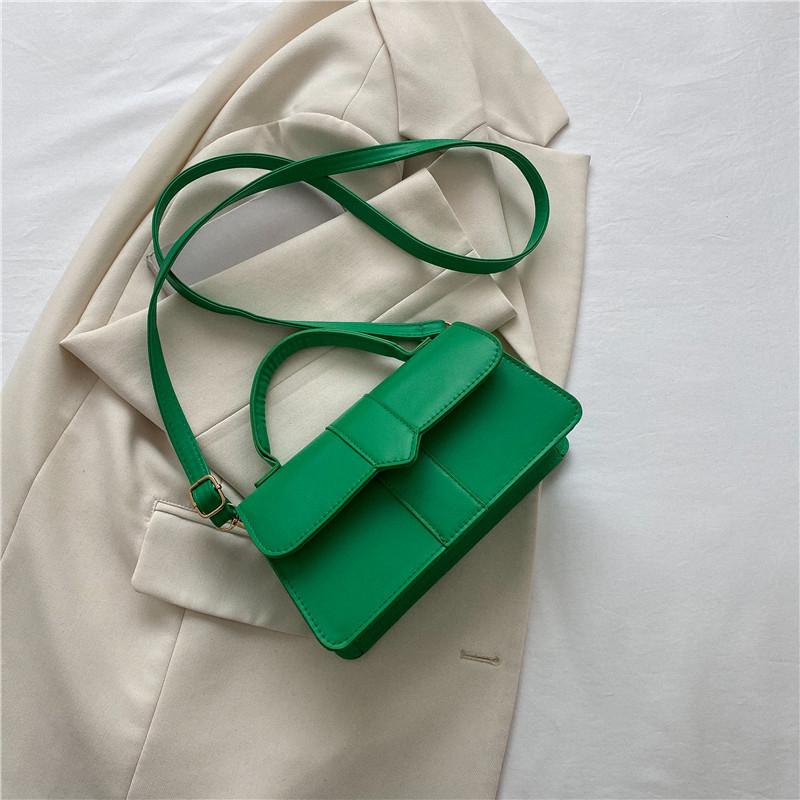 Einfarbige Handtasche mit schlichter Textur 2025 Mode Schulter-Umhängetasche kleine quadratische Tasche Tide Frühling und Sommer neue Modelle