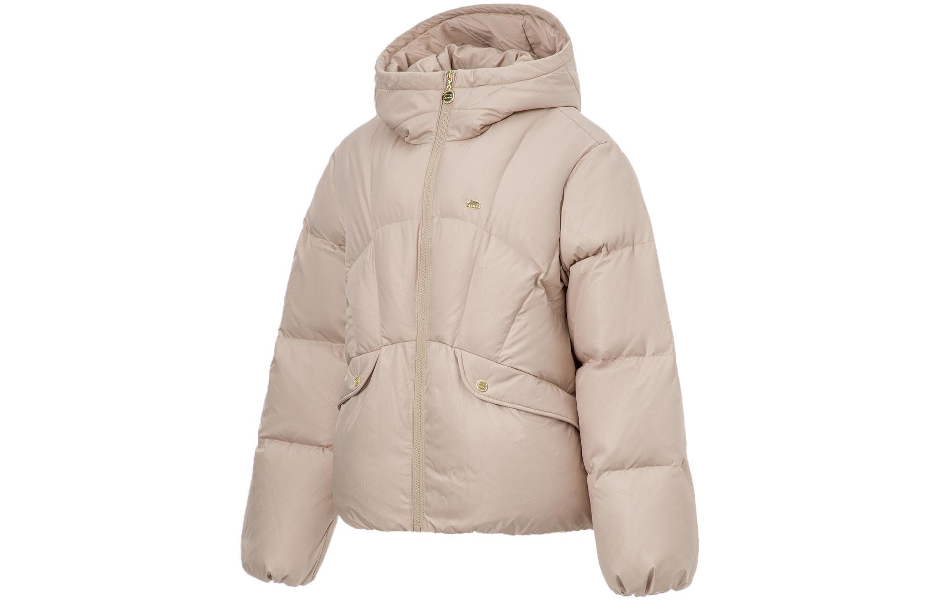 Li Ning Sports Life Collection FW23 Down Jacket Women s Light Glazed Brown AYMT110-2 L