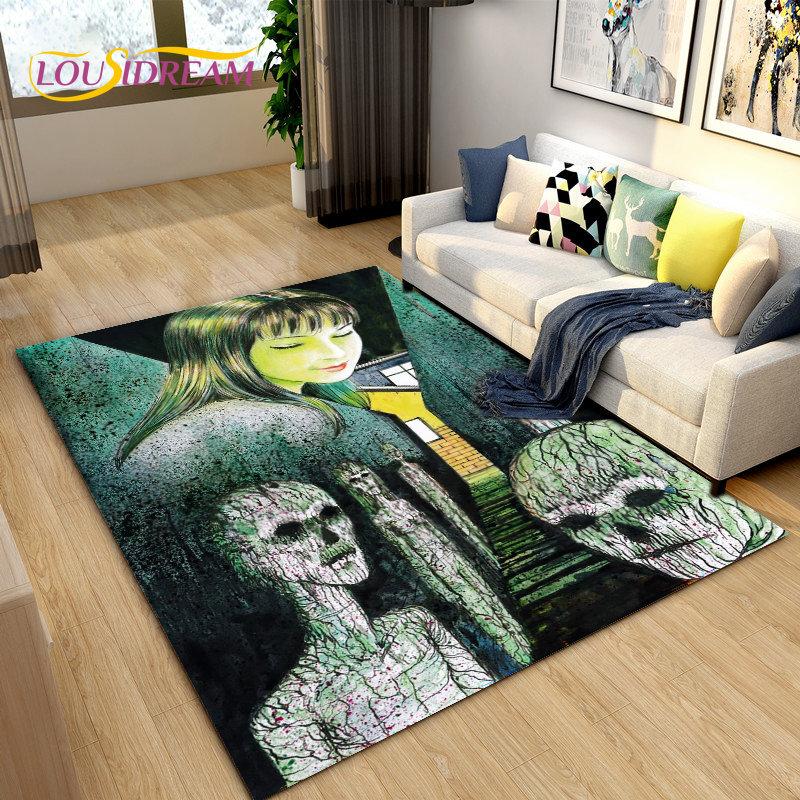 Junji Ito Tomie Kawakami Ghost  Area Rug Large,Carpet Rug for Living Room Bedroom Sofa Doormat Decoration,Kid Non-slip Floor Mat