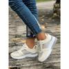 Women's Sports Casual Spring and Summer New Platform Wedge Casual Shoes Lace-up Rhinestone Sports Fashion Shoes