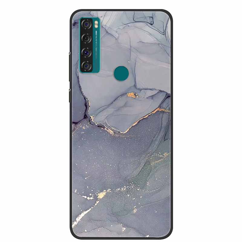 For TCL 20 R 5G Case Marble Silicone TPU Soft Phone Back Cover Case For TCL 20R 5G Funda Bumper Protector Capa Shockproof Coque