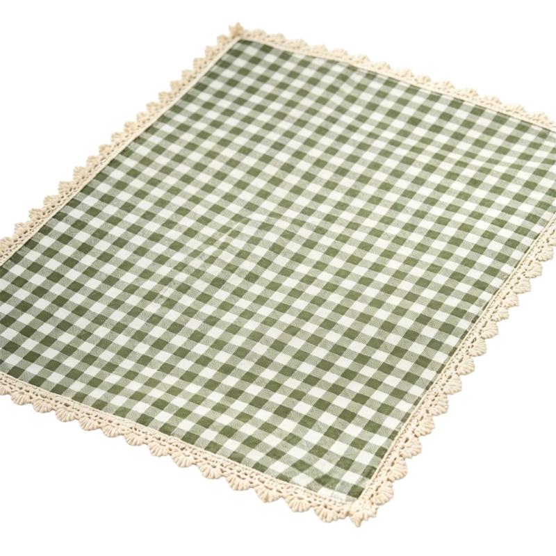 Tovaglietta Rettangolare da Pranzo, Tovaglietta da Tavola in Tessuto a Quadretti 30 X 40 Cm per Posizionamento Individuale dei Posti per i Pasti