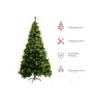 Sapin de Noël artificiel HOMCOM 210 cm avec 505 branches et support métallique adapté à une utilisation en intérieur