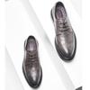 Chaussures Homme Printemps Et Été Brock Sculpté Chaussures Homme Business Cuir Pointues À Lacets Chaussures Habillées En Cuir 9701-X
