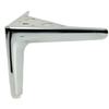 4x Elegant Anchor furniture leg, silver chrome, height 12 cm