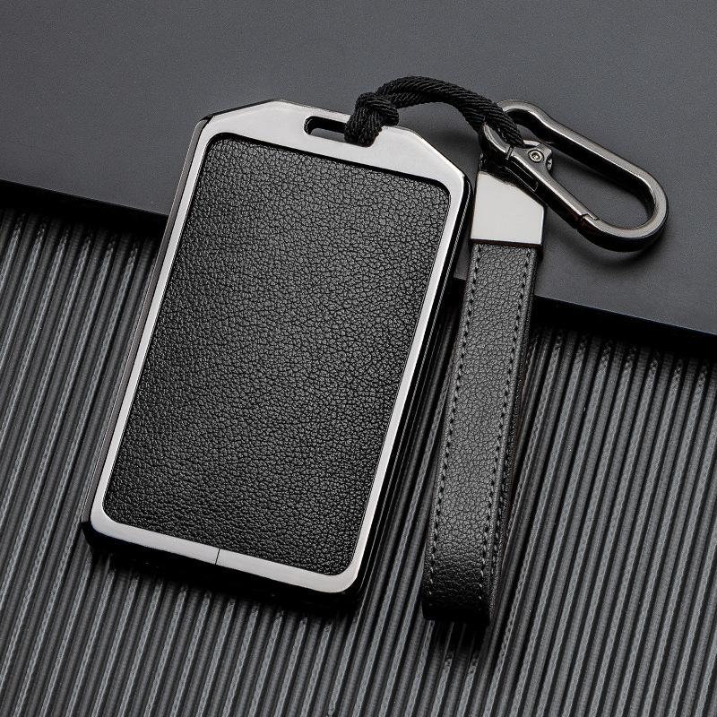 Signal Unobstructed, Suitable for Xiaopeng P7 G9 G3 P5 Metal All-inclusive Double-sided Leather Car Key Protective Case