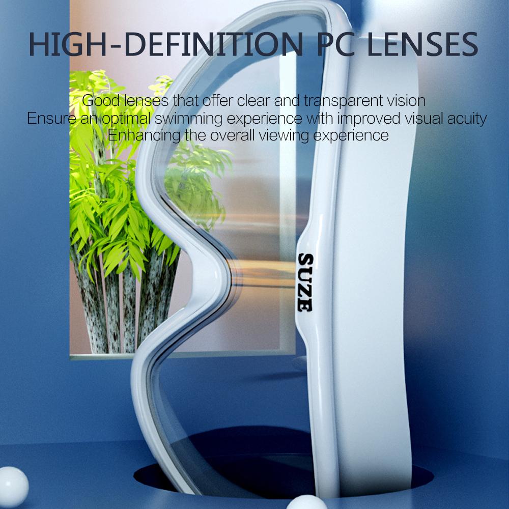 Big Frame Swim Goggles Professional Swimming Waterproof Soft Silicone HD Eyewear Glasses Swim Men Women Goggles With Earplugs