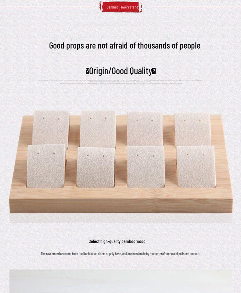 Tavă și suport mobil pentru afișarea cerceilor din bambus