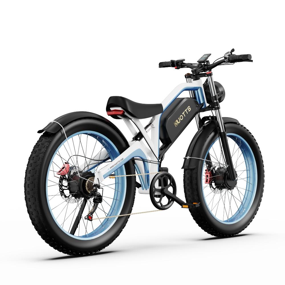 DUOTTS N26 Dual 750W Electric Bike - 120km Range, 26" Fat Tires, Shimano 7-Speed, IPX4 Waterproof - Perfect for Commuting & Adventure