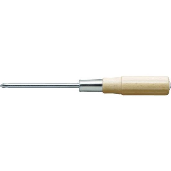 TRUSCO Wooden Handle Penetrating Plus 1 x 10 Screwdriver, Tip, 75mm, TWKD-1-75 (Case Sold)