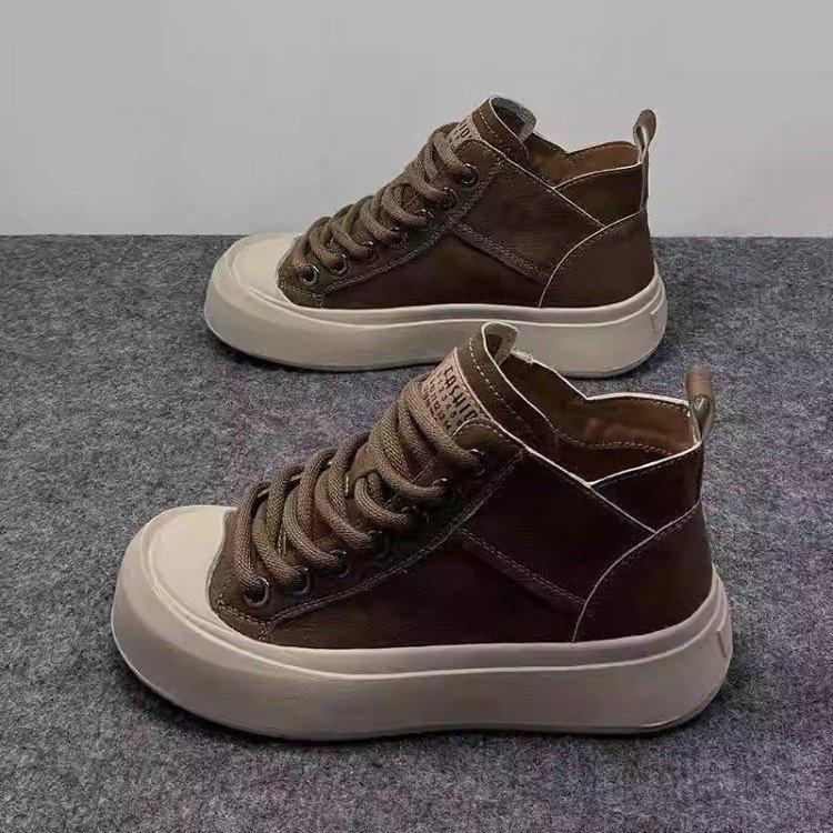 

Ugly cute big head high-top shoes women s autumn 2025 new retro soft-soled women s shoes versatile sports and leisure board shoes women 35