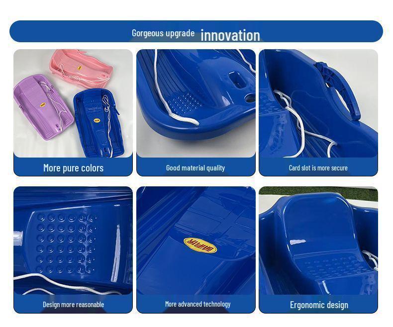 XueHui Ski & Sandboard Sled - Thickened, Cold-Resistant, Single/Double for Children & Adults