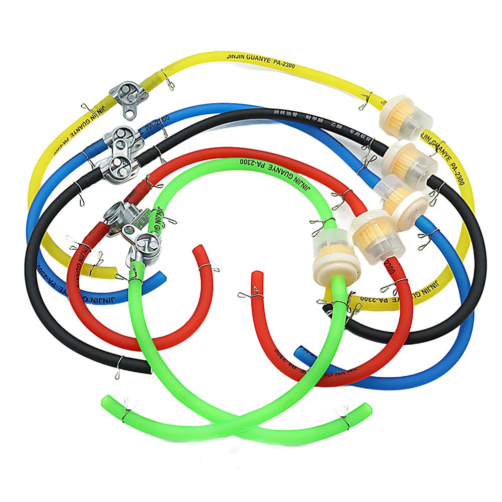 Motorcycle Petrol Fuel Tap Valves On/Off Switch + Oil Inline Kart Bike tube+Oil Petcock Pit Dirt Filter Go Scooter ATV N4B5