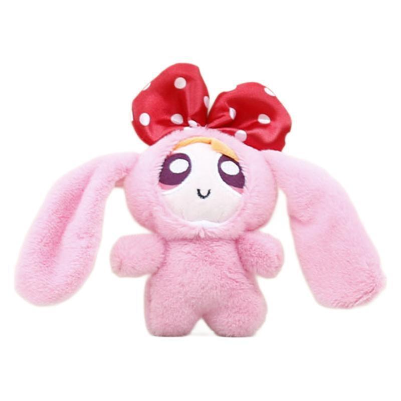 Adorable Plush Rabbit Keychain With Soft Short Fur And Cute Police Bunny Design