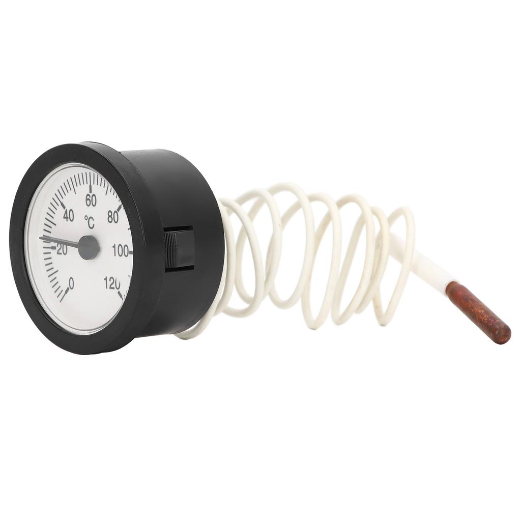 Bimetal Thermometer Gauge with Tube Small Size Accurate Round Type Portable Temperature Gauge