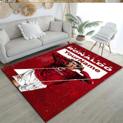 Cristiano Ronaldo 27 Customize Text Floor Rug Office Rug Suitable for Decorate Room Dormitory Hallway Bedrooms Anti-slip Rug Office Home Decor