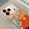 Apple iPhone 17 Promax Case with Scenery Graffiti for 14 Plus, 15 Gauze, and 16 Pro