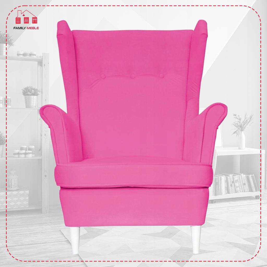 Diana Scandinavian Family Furniture Wing Chair Pink Barbie Fuchsia Pique