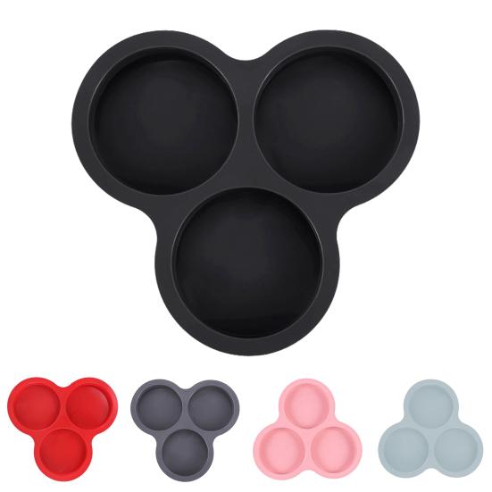 Silicone Cake Mold for Air Fryer 3 Cup Jumbo Round Muffin Top Pans BPA-Free Omelette Baking Mold for Egg Cakes Muffins Tarts Pancakes
