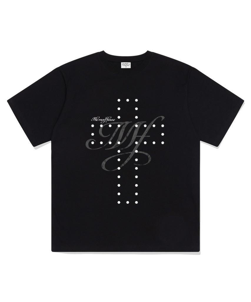 Deomopeuhauseu Morf Flower Cross Oversized Short Sleeve T-Shirt White
