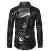 Mens Sequin Long Sleeve Shirt Party Nightclub Dance T-Shirt Shiny Button Tops