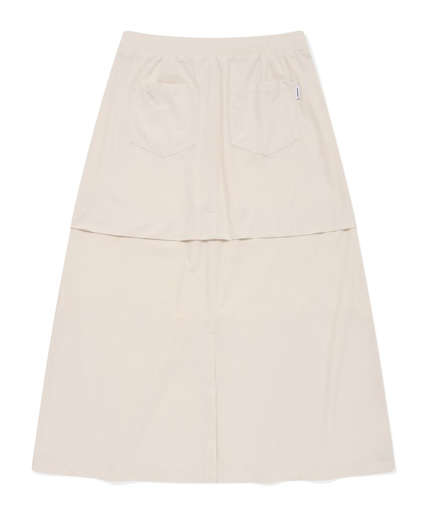 COVERNAT WOMAN Comfort Balloon Long Skirt Ivory
