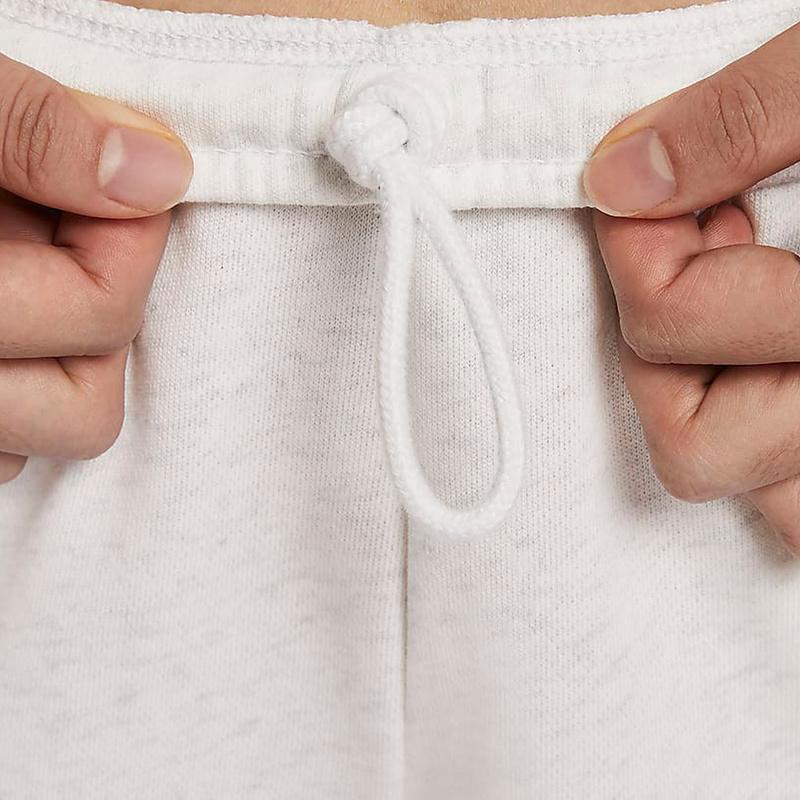 Nike Sportswear Chill Terry Solid Breathable Sports Knit Mid Waist Three Quarter Shorts Women Shorts White HF6941-051